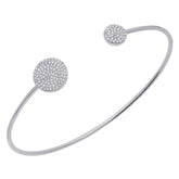 0.37ct 14k White Gold Diamond Bangle